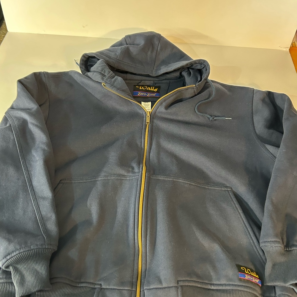 Walls Zero Zone Thermal lined‎ Men's Navy Hoodie Jacket w/ Hood XL